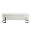 COOLMOR storage Ottoman chair with safety hinge and soft cushion fabric storage Ottoman stool (beige) - Korvel