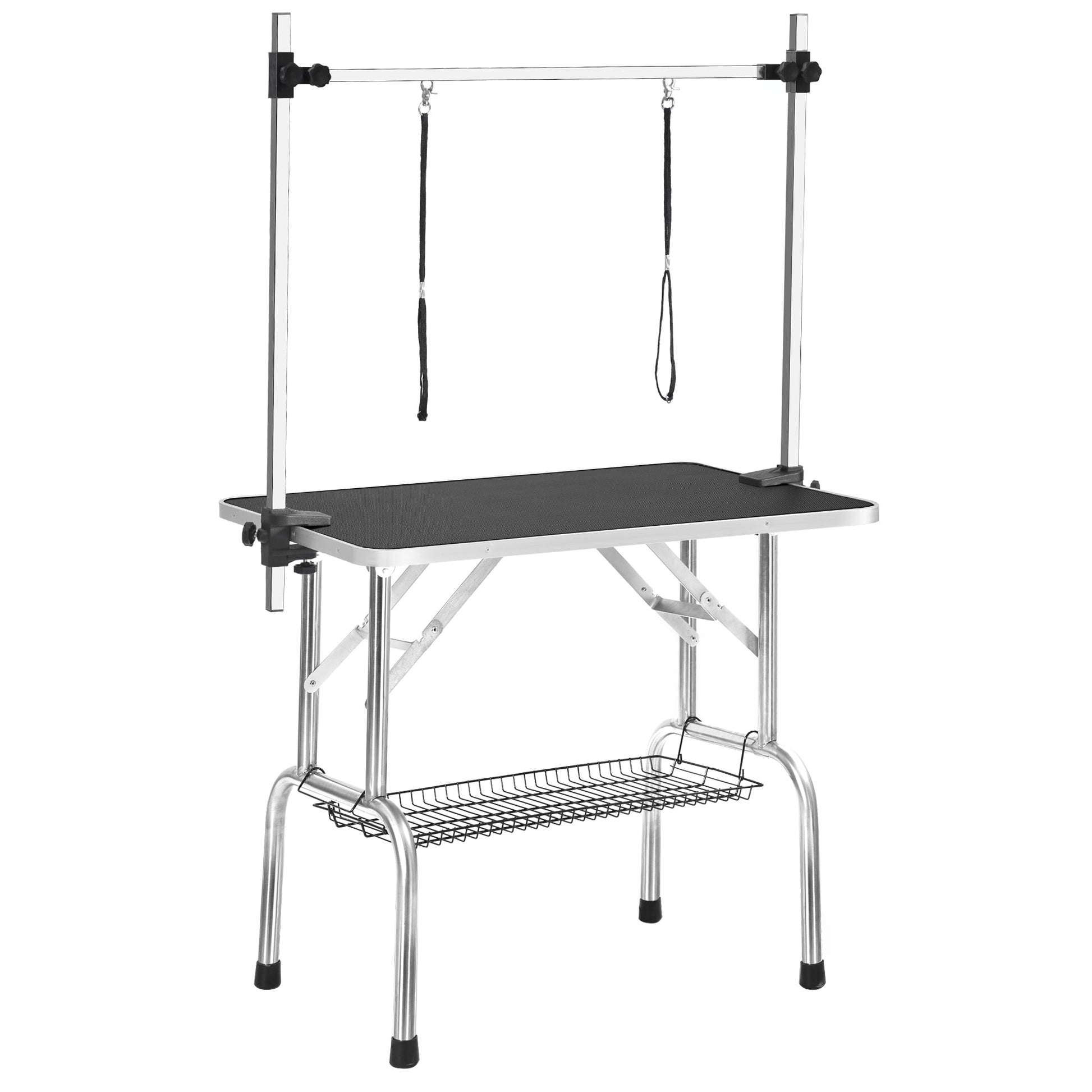 36" Professional Dog Pet Grooming Table Adjustable Heavy Duty Portable w/Arm & Noose & Mesh Tray - Korvel