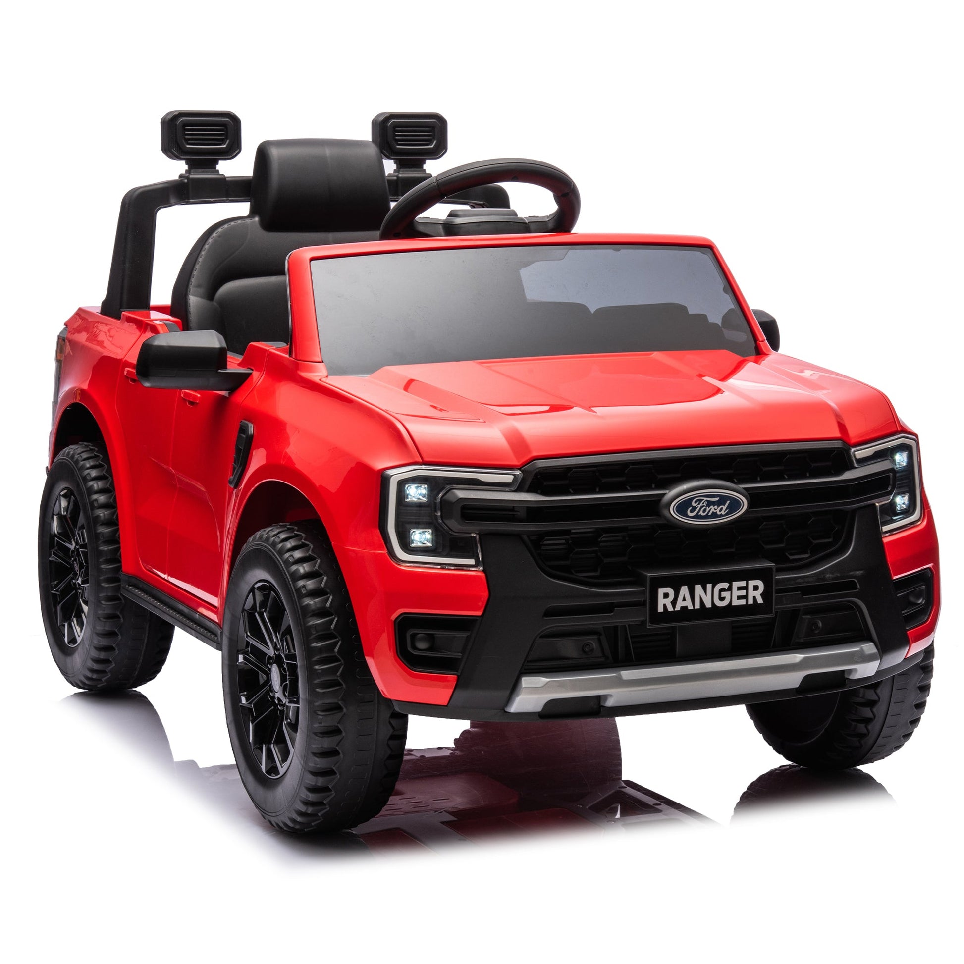 12V children's car remote control, authorized Ford Ranger, 2WD suitable for children aged 3-6. Red - Korvel