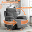 270 degree rotating electric lounge chair with Bluetooth speaker, LED light, telescopic foot pedal adjustable backrest DG - Korvel