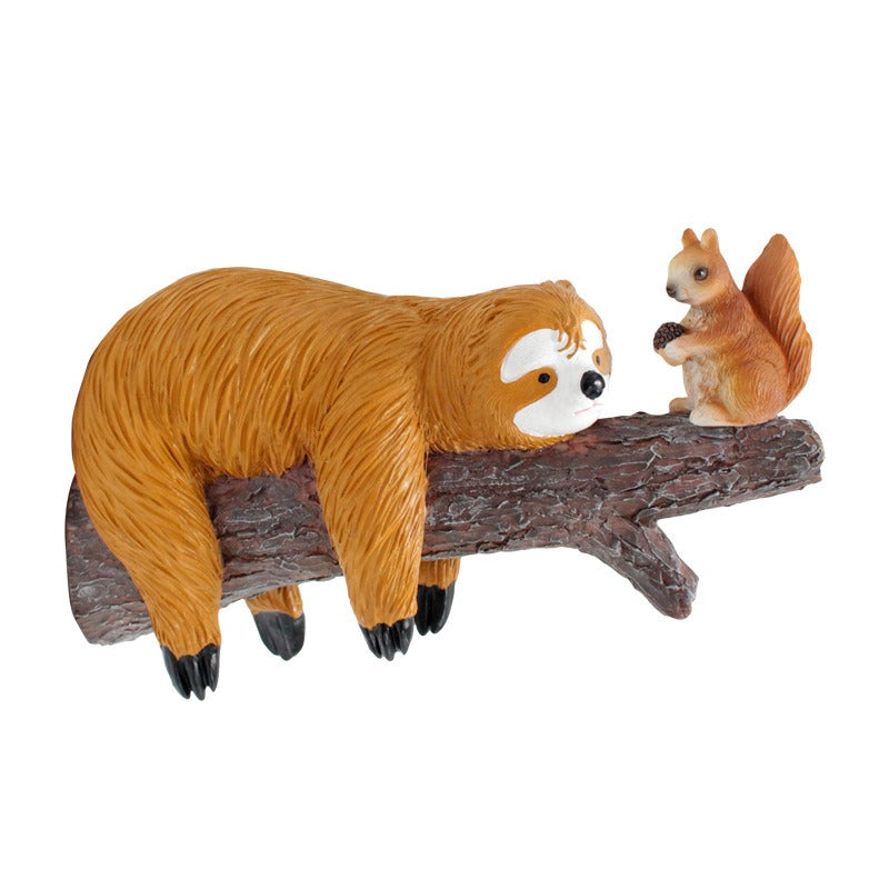 Sloth and Squirrel Resin Garden Hangers