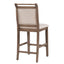 TOPMAX 3-Piece Wood Counter Height Drop Leaf Dining Table Set with 2 Upholstered Dining Chairs for Small Place, Brown - Korvel