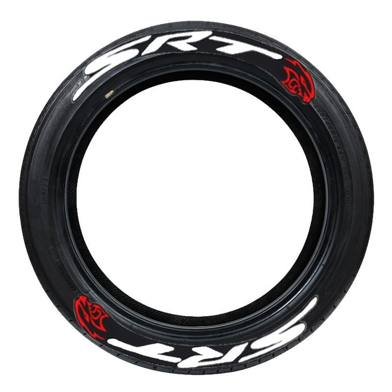 Car tire stickers tire letter stickers English letter 3D stickers - Korvel