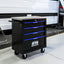 4 DRAWERS MULTIFUNCTIONAL TOOL CART WITH WHEELS-BLACK - Korvel