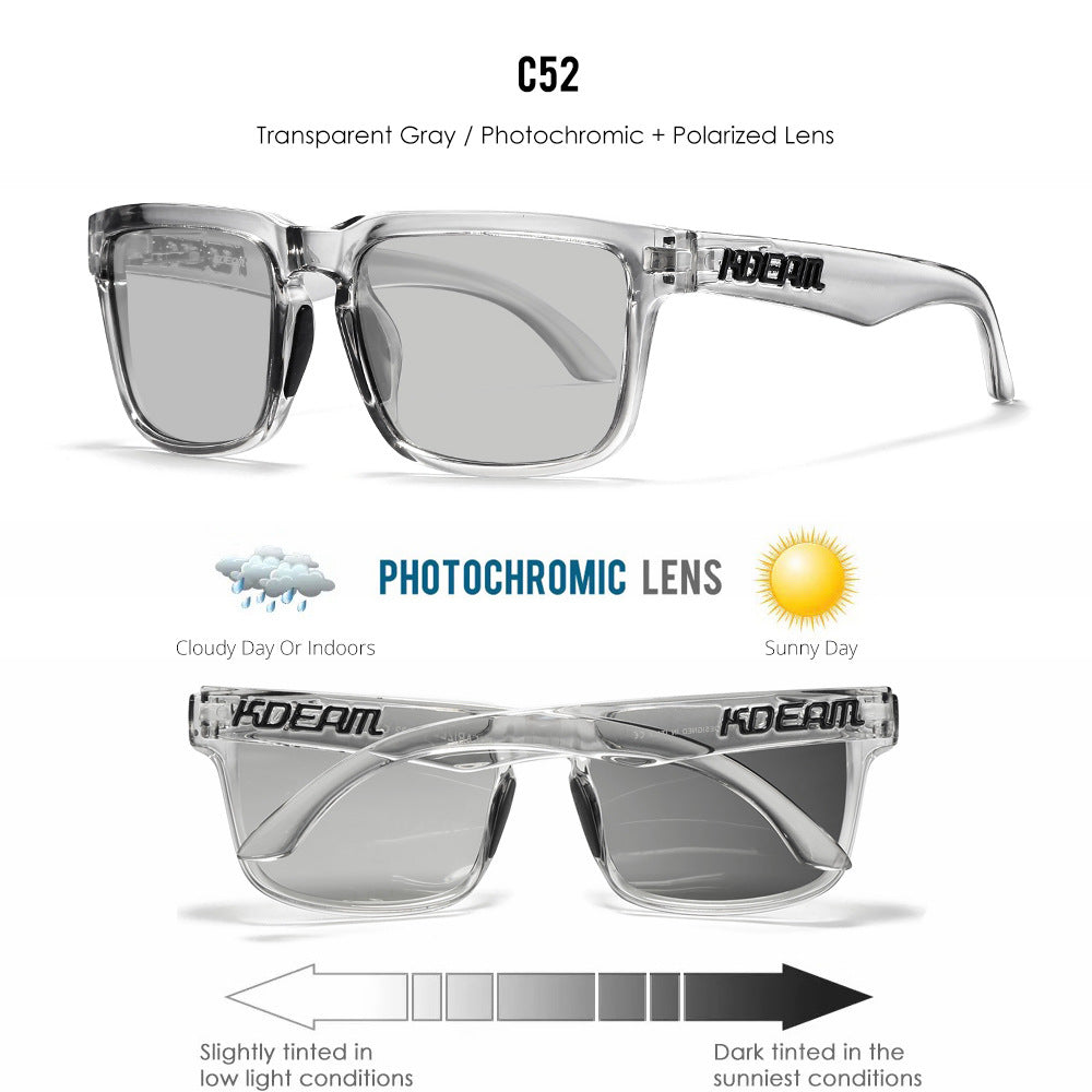 Classic polarized sunglasses for men and women ultra light driving glasses colorful real film sunglasses - Korvel