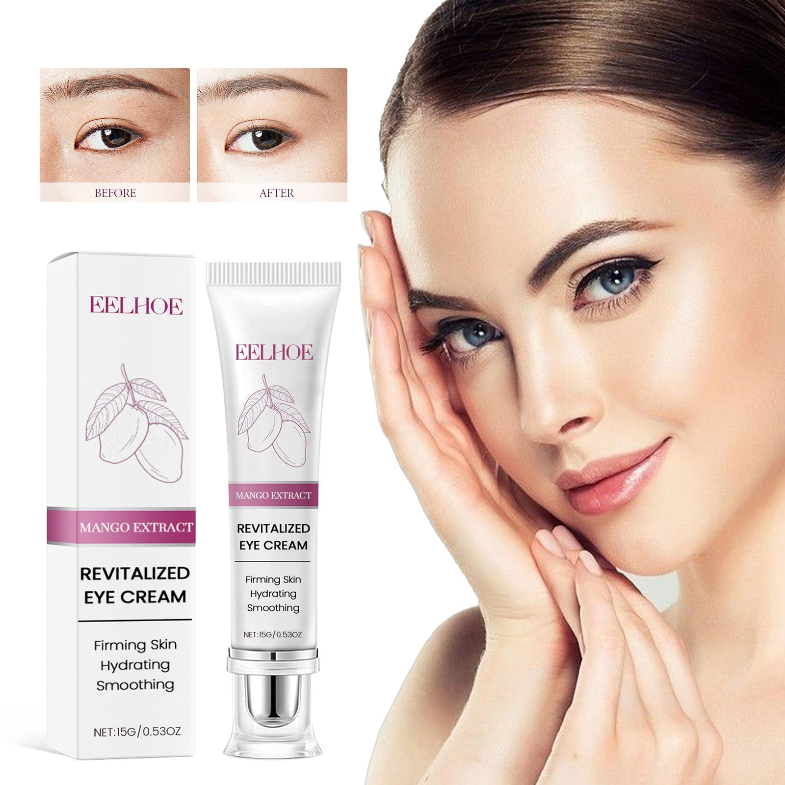 Mango Eye Cream Reduces Fine Lines Of Crow's Feet Bags And Gently Nourishes Elasticity And Tightens The Skin Around Eyes - Korvel