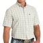 Men's Grey Plaid Arena Flex Short Sleeve Shirt - Korvel