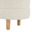 Ottoman de rangement en tissu sherpa élégant avec pieds en bois