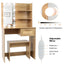 Elegant Bedroom Vanity Set with LED Mirror and Storage