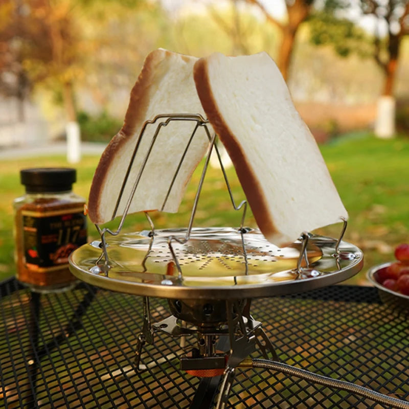 Simple Portable Stainless Steel Toast Rack Outdoor Camping Toaster Folding Portable Grill Multi-Purpose Stove Grill High Quality - Korvel