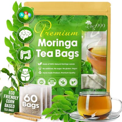 Premium Moringa Leaf Tea Bags - 100% Natural & Pure
