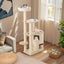 60-Inch Cat Tree with 2-Story Condo and Scratching Posts