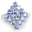 2.72 Carat Genuine Tanzanite Sterling Silver Engagement Ring