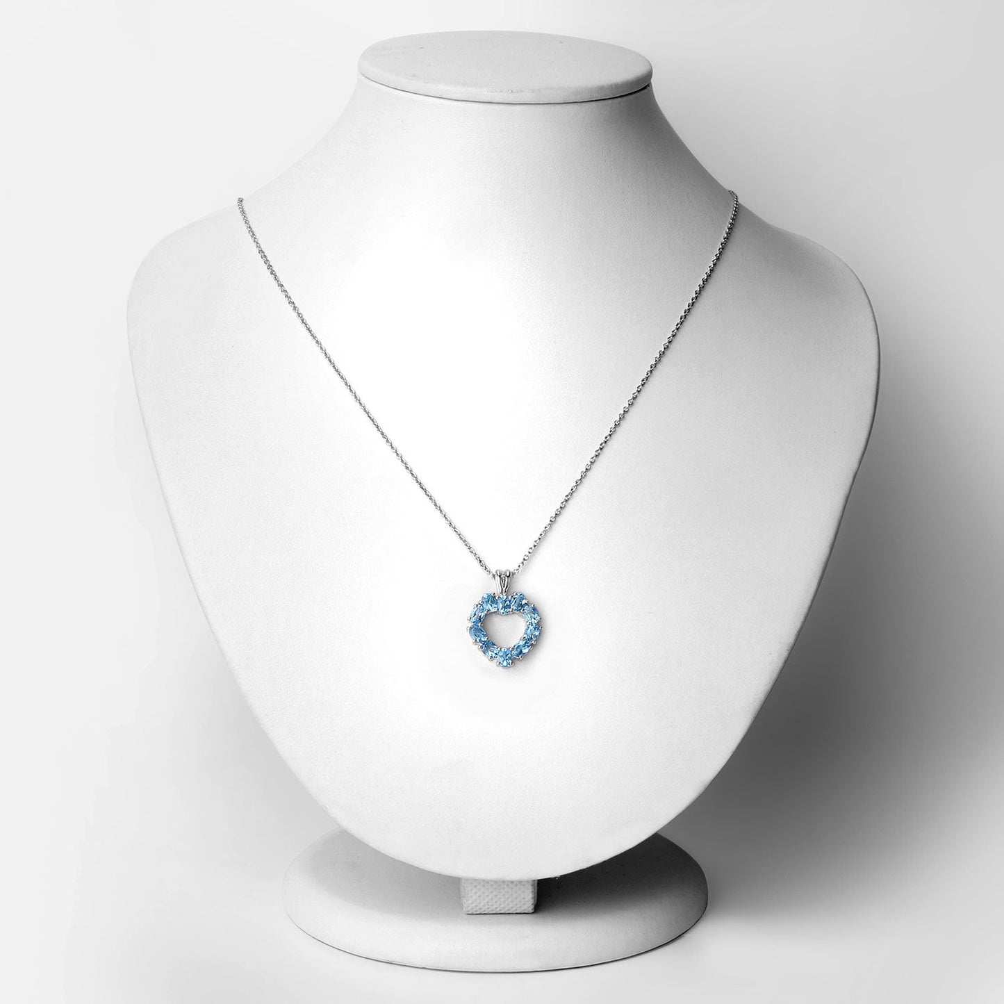 1.90 Carat Genuine Swiss Blue Topaz Pendant in Sterling Silver