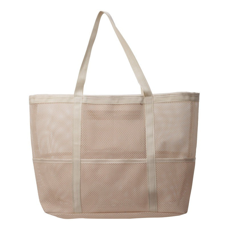 Large-Capacity Mesh Beach Tote for Women