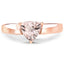 Anillo de Compromiso de Morganita Genuina de 0.90 Quilates en Plata Esterlina