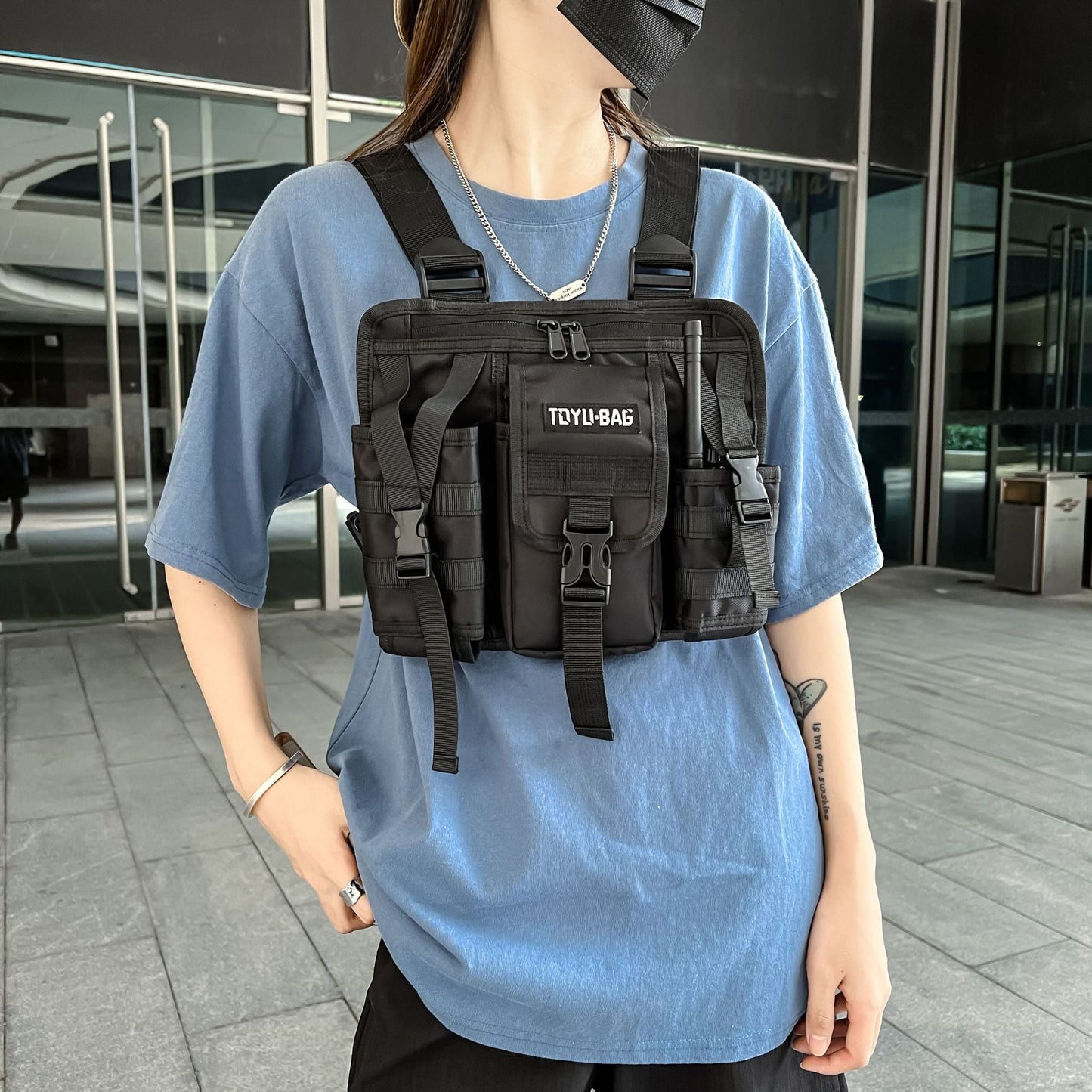 Street Vest Style Cross Body Bag