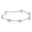 .925 Sterling Silver Diamond Cluster Tennis Bracelet
