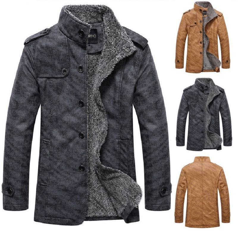 Chaqueta Bomber de Cuero de Piel de Hombre