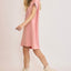 Vestido Mini de Manga Corta con Apliques de Cuadros de Paz para Mujeres