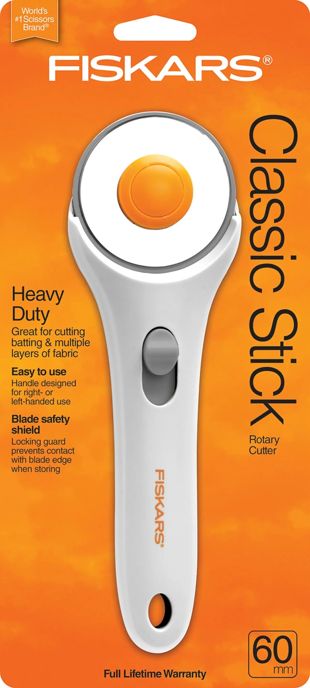 60mm Stick Rotary Cutter in White and Orange