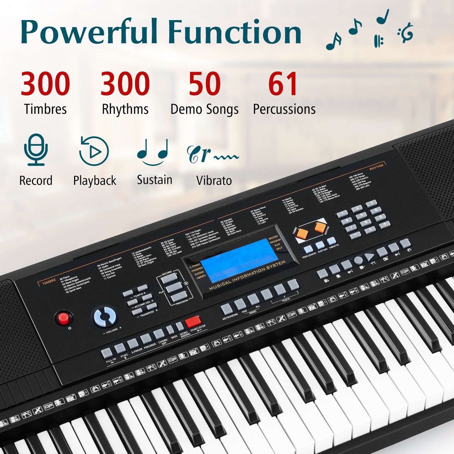 Gbruno 61-Key Electronic Keyboard Piano Starter Set