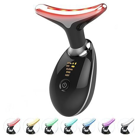 New neck beauty vibration massage neck line instrument, small iron lifting and tightening neck, facial color light introduction beauty instrument - Korvel