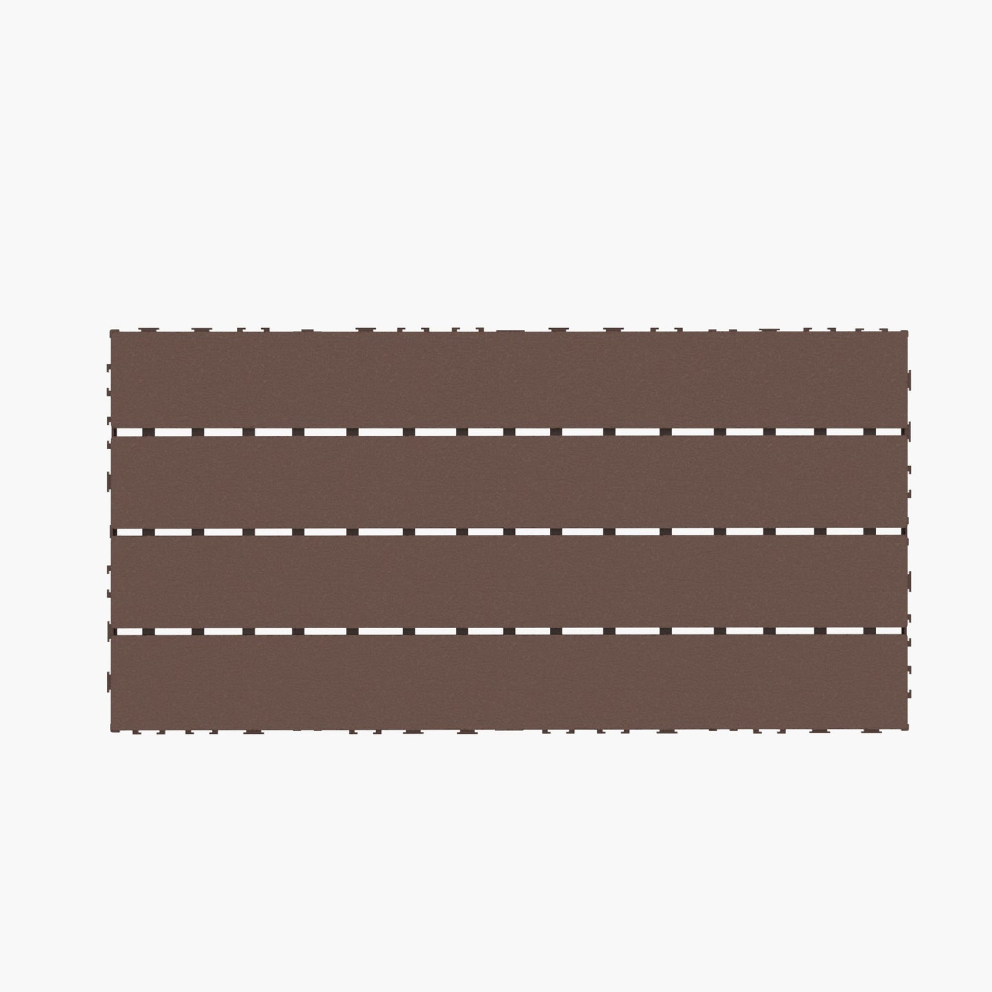2FT terrace tiles, DIY module interlocking terrace tiles, quick installation of courtyard tiles, 24 pieces in red brown color - Korvel