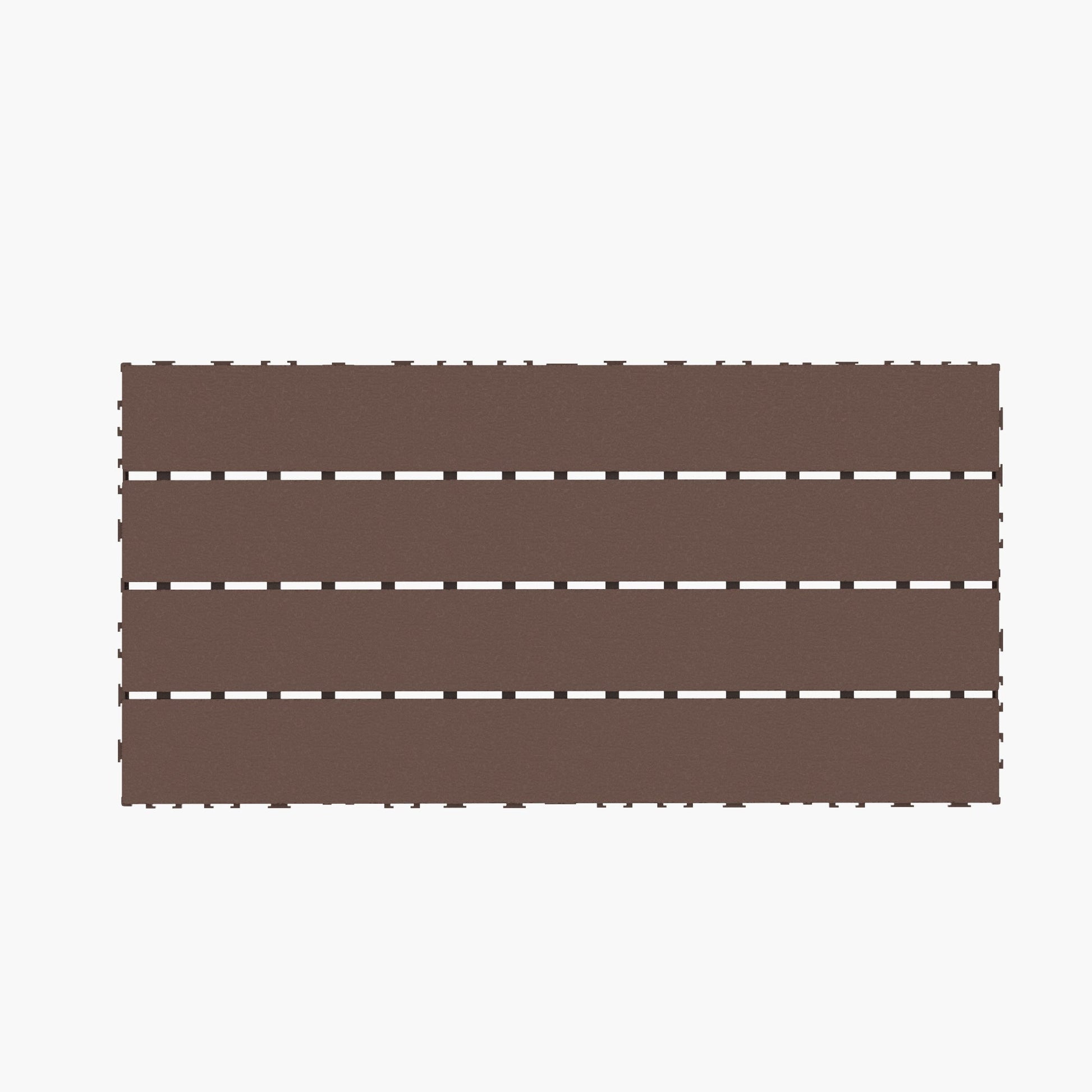 2FT terrace tiles, DIY module interlocking terrace tiles, quick installation of courtyard tiles, 24 pieces in red brown color - Korvel