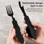 Multifunctional camping tableware stainless steel knife fork spoon, outdoor portable survival eating tools - Korvel
