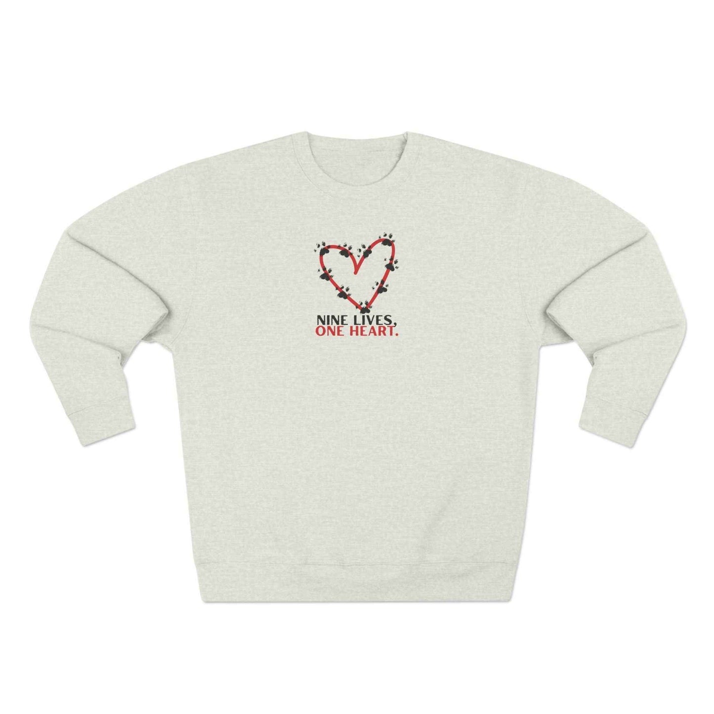 Nine Lives, One Heart Cat Lover Sweatshirt