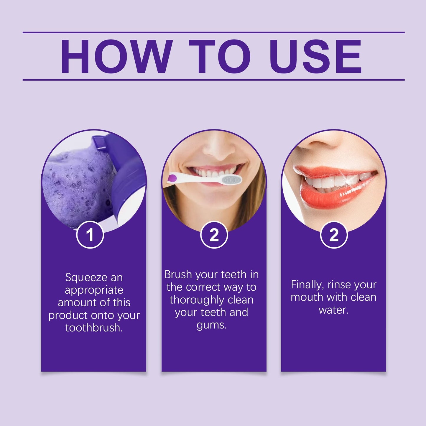 Premium Purple Teeth Cleaning Mousse for Gentle Oral Care
