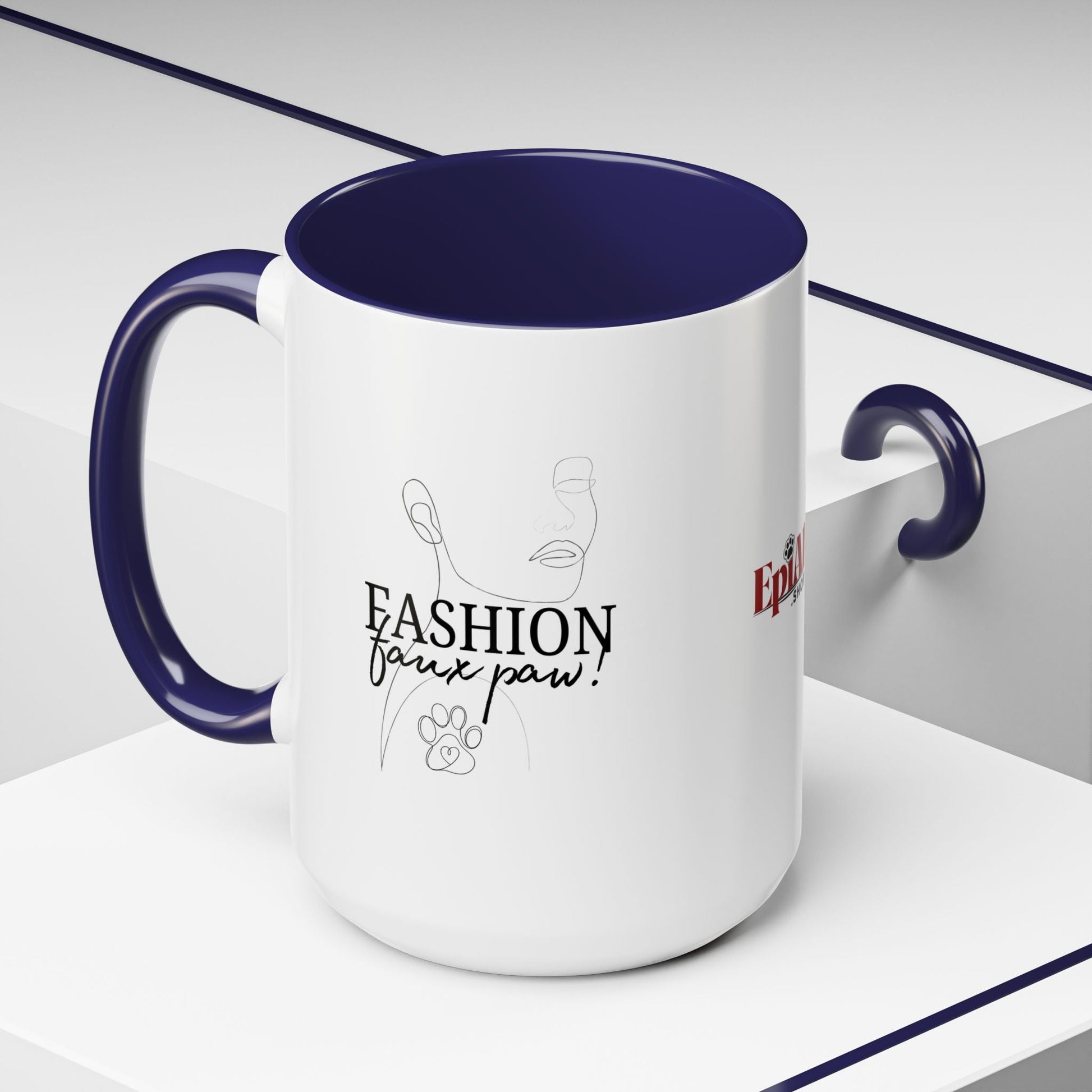 Stylish Faux Paw Accent Coffee Mug - Perfect for Your Brew (11oz & 15oz) - Korvel