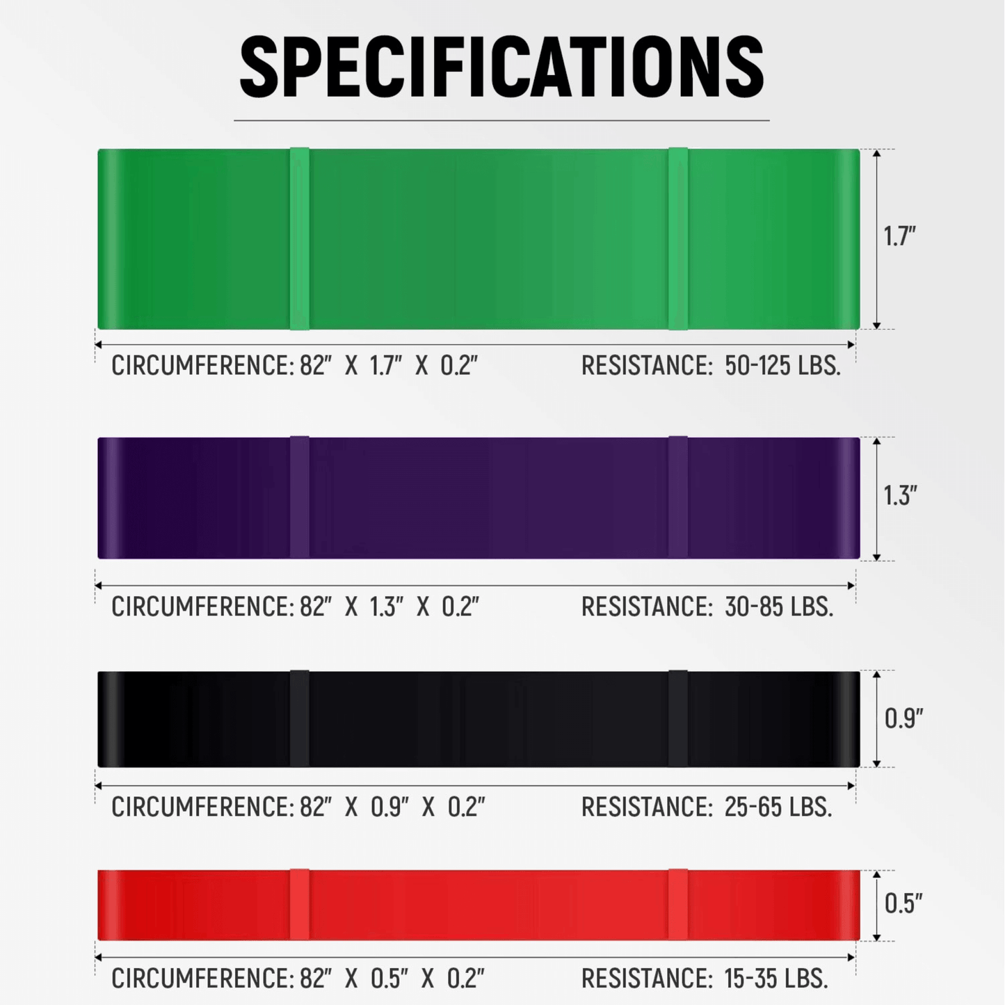 Conjunto de 4 bandas de resistencia XG-PRO de XGear