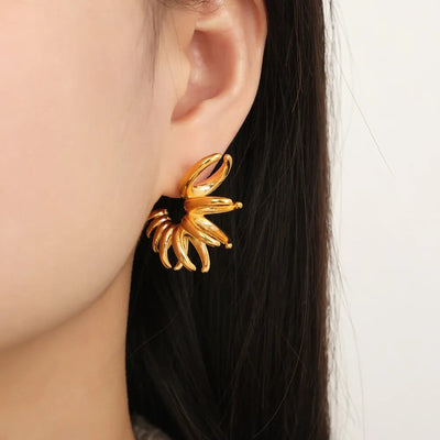 Titanium Steel Irregular Shape Earrings - Korvel