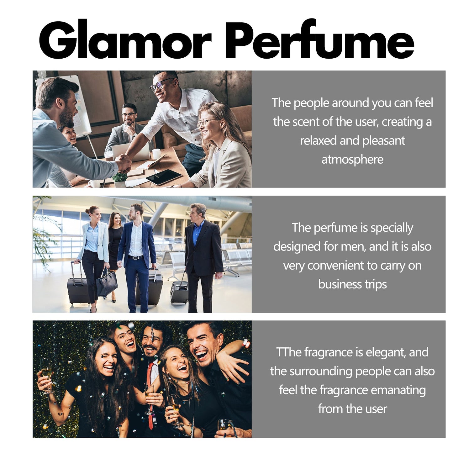 Glamor Perfume, Refreshing Mild Not Pungent Long - Lasting Fragrance Natural Fragrance Dating Niche Perfume - Korvel