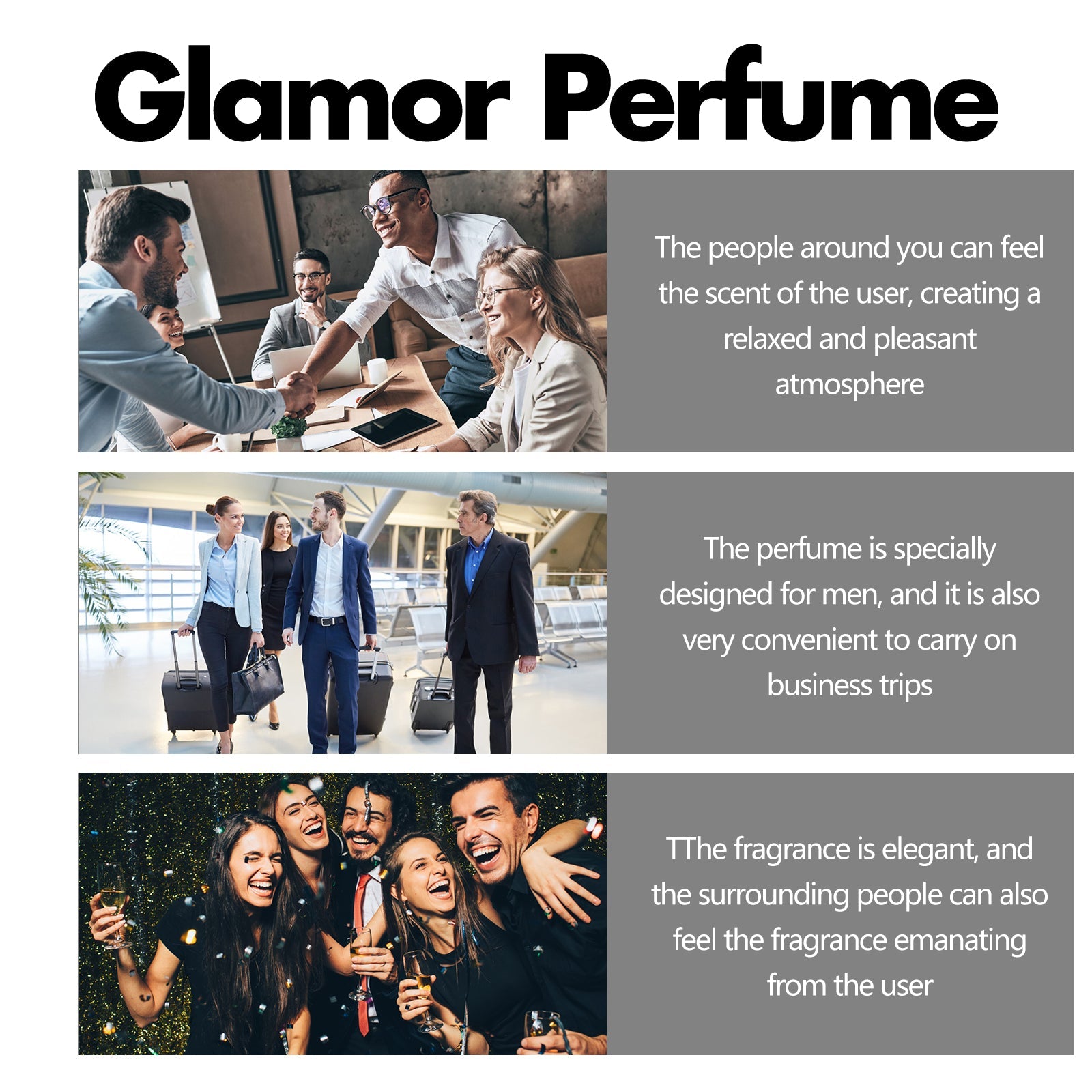 Glamor Perfume, Refreshing Mild Not Pungent Long - Lasting Fragrance Natural Fragrance Dating Niche Perfume - Korvel