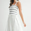 Vestido Midi con Cuerpo Fruncido para Mujeres