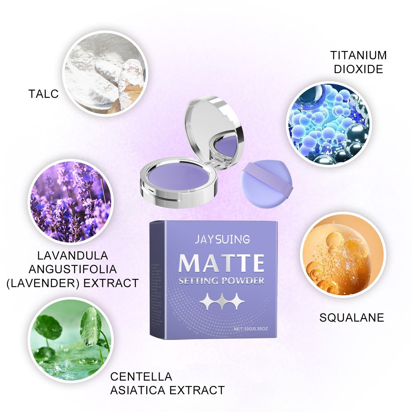 Matte Finishing Powder, Natural Lasting Concealer Oil Control Light Light And Easy To Remove Makeup Finishing Powder - Korvel