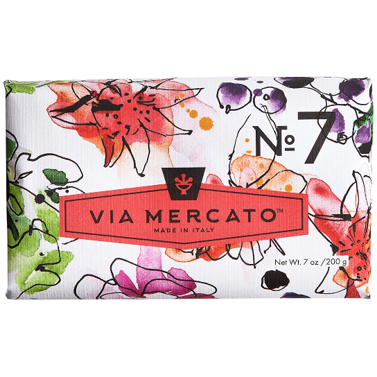 Jabón Via Mercato Nro. 7 - Durazno, Flor de Higo y Rosa 7oz