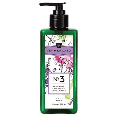 Via Mercato Nro. 3 Liquid Soap - Pepe Rosa, Lavender & Vanilla Bean