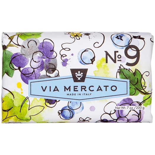 Jabón Via Mercato Nro. 9 - Uva, Grosella Negra y Almizcle 7oz