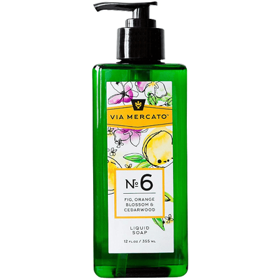Via Mercato Nro. 6 Liquid Soap - Fig, Orange Blossom & Cedarwood 12oz