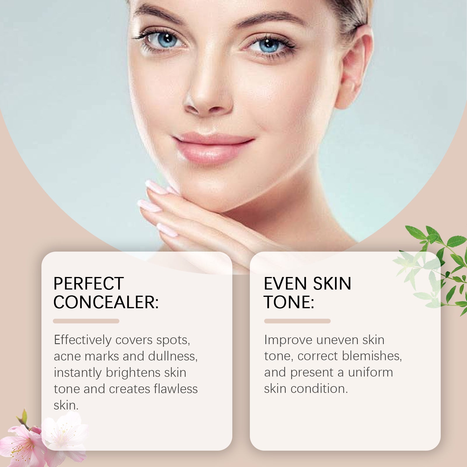 Concealer Brightening Cream, Light And Delicate Texture To Create A Natural Concealer Effect Fresh Naked Makeup - Korvel