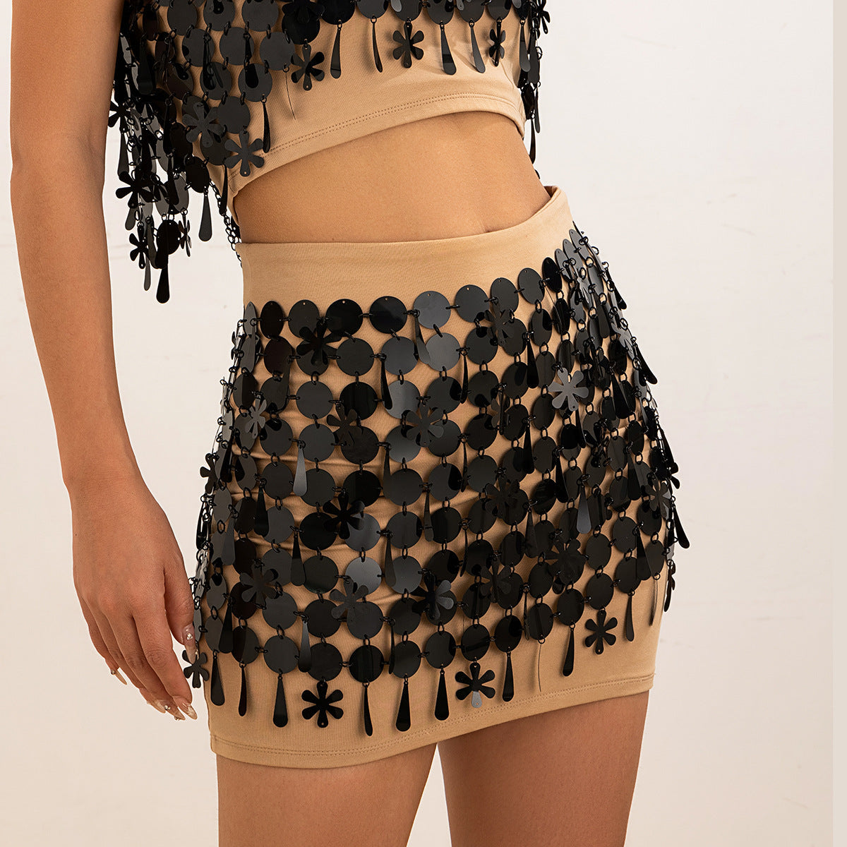 Cyberpunk nightclub style sexy slim fit backpack skirt Body Chain - Korvel