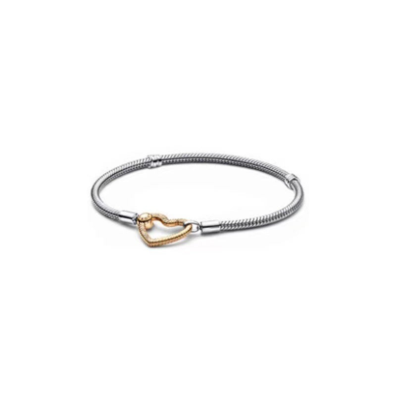 Women's spring buckle TO basic chain DIY color chain heart O shape bracelet - Korvel