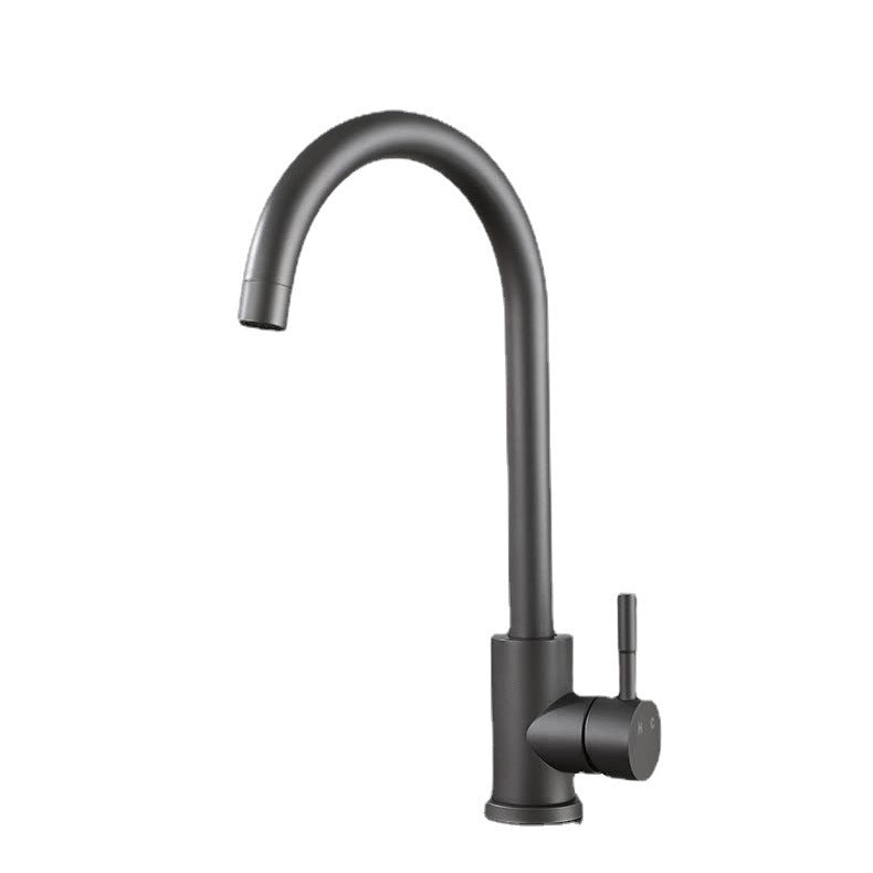 Robinet de cuisine en acier inoxydable doré brossé