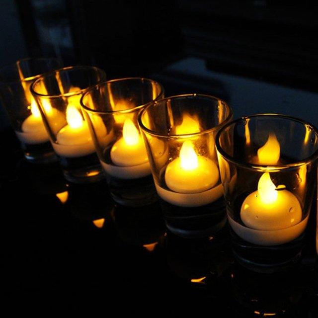 6/12PCS Luces de Velas Flotantes LED - Sin Llama y a Prueba de Agua