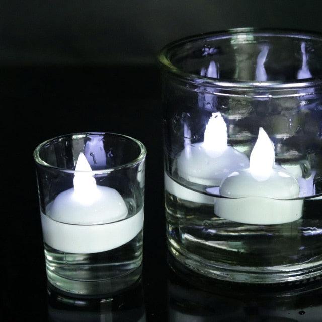 6/12PCS Luces de Velas Flotantes LED - Sin Llama y a Prueba de Agua