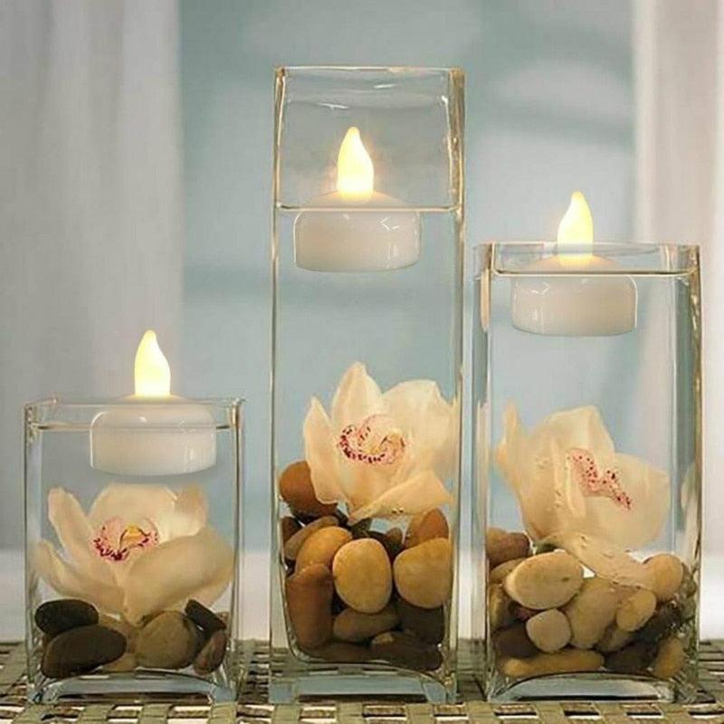 6/12PCS Luces de Velas Flotantes LED - Sin Llama y a Prueba de Agua